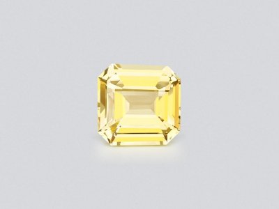 Untreated vivid yellow sapphire in octagon cut 7.57 carats, Sri Lanka  photo