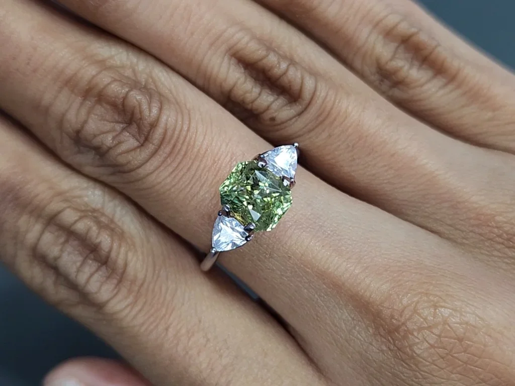 Grenat grossulaire taille radiant 2,90 carats, Tanzanie Image №5