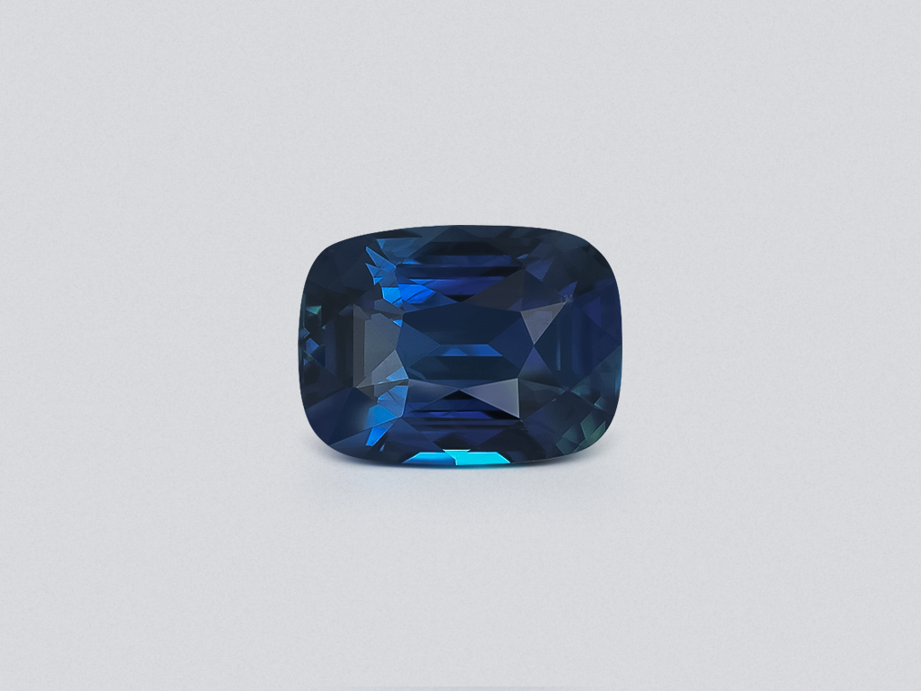 Saphir bleu sarcelle taille coussin non chauffé 14,09 carats, Sri Lanka (GRS) Image №1