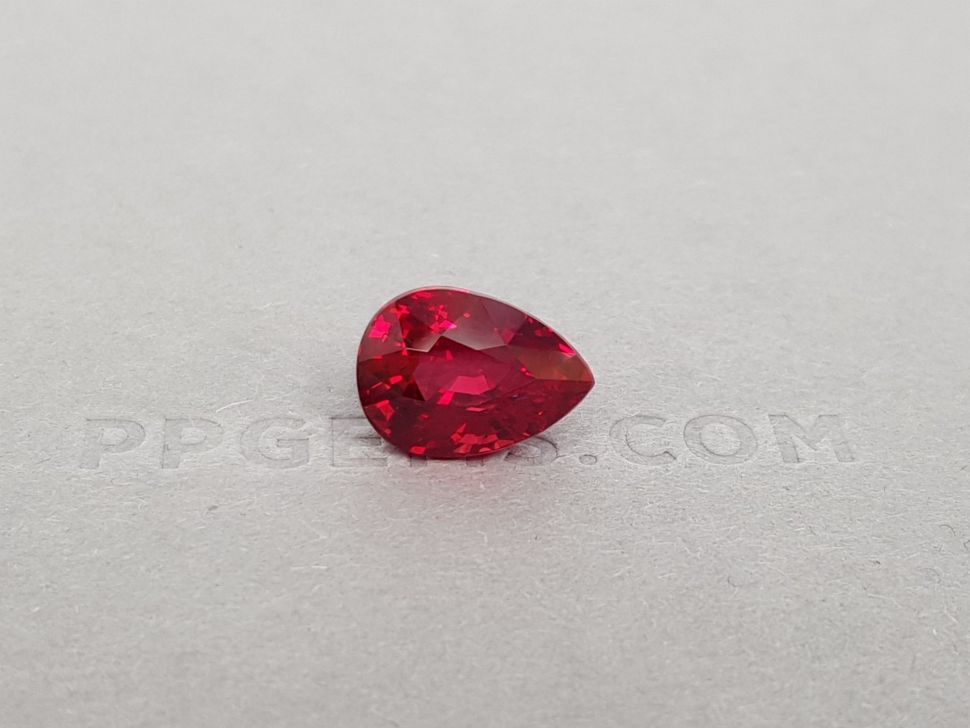Investment unheated ruby 7.04 ct Vibrant Red - Pigeon's blood, Mozambique, GRS Platinum Image №2
