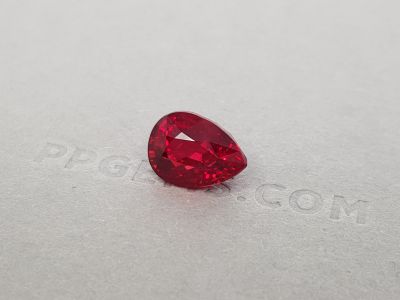Investment unheated ruby 7.04 ct Vibrant Red - Pigeon's blood, Mozambique, GRS Platinum photo