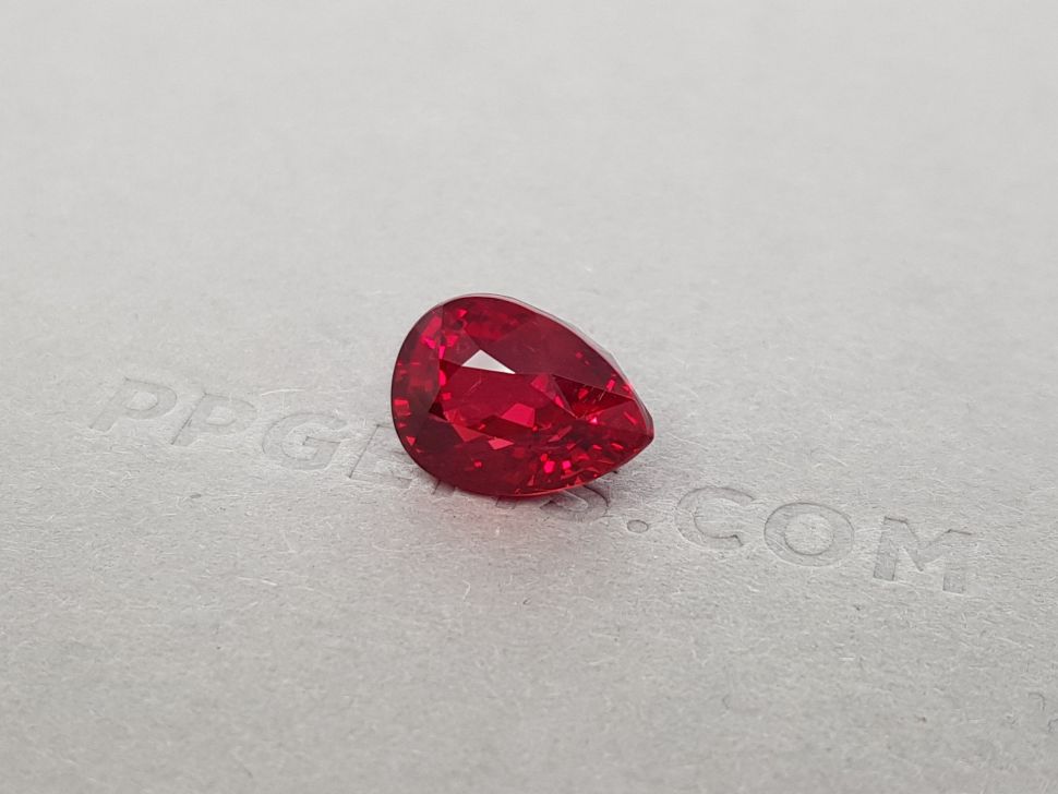 Investment unheated ruby 7.04 ct Vibrant Red - Pigeon's blood, Mozambique, GRS Platinum Image №1