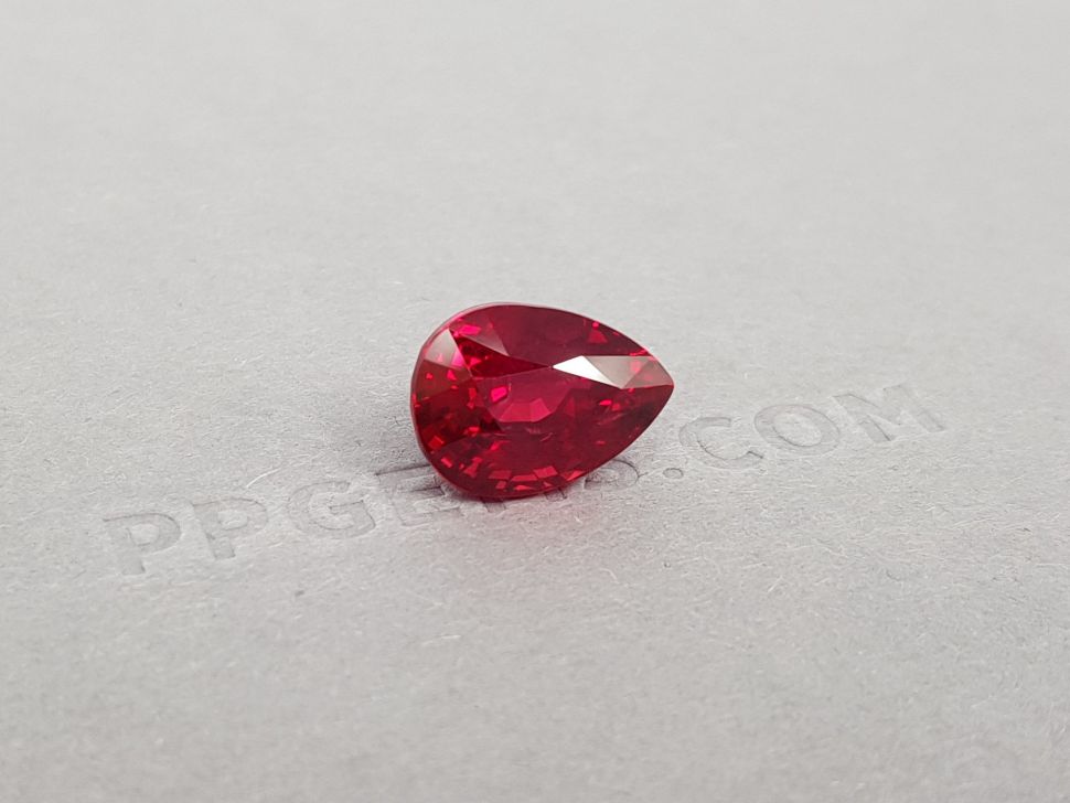 Investment unheated ruby 7.04 ct Vibrant Red - Pigeon's blood, Mozambique, GRS Platinum Image №6