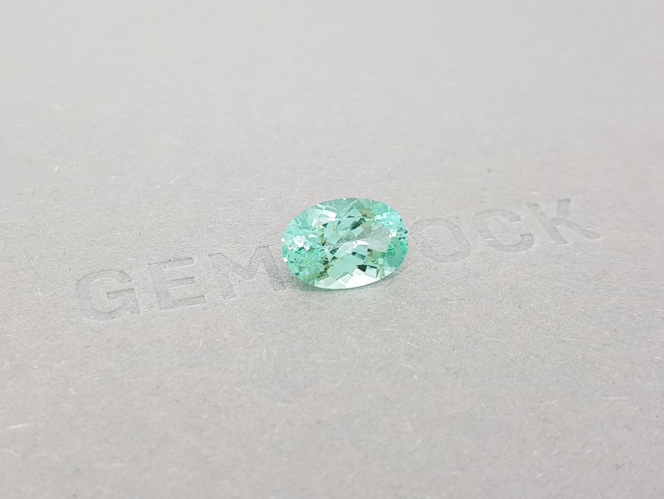 Bluish green Paraiba tourmaline, oval cut, 3.30 ct, GIA Image №2