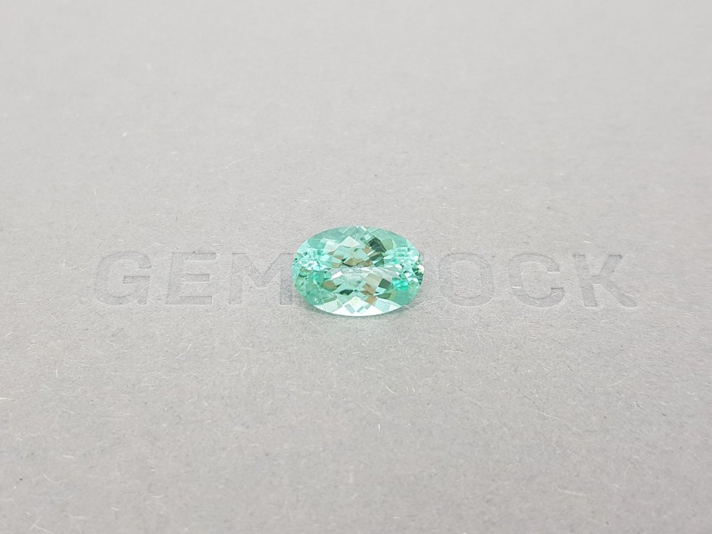 Bluish green Paraiba tourmaline, oval cut, 3.30 ct, GIA Image №1