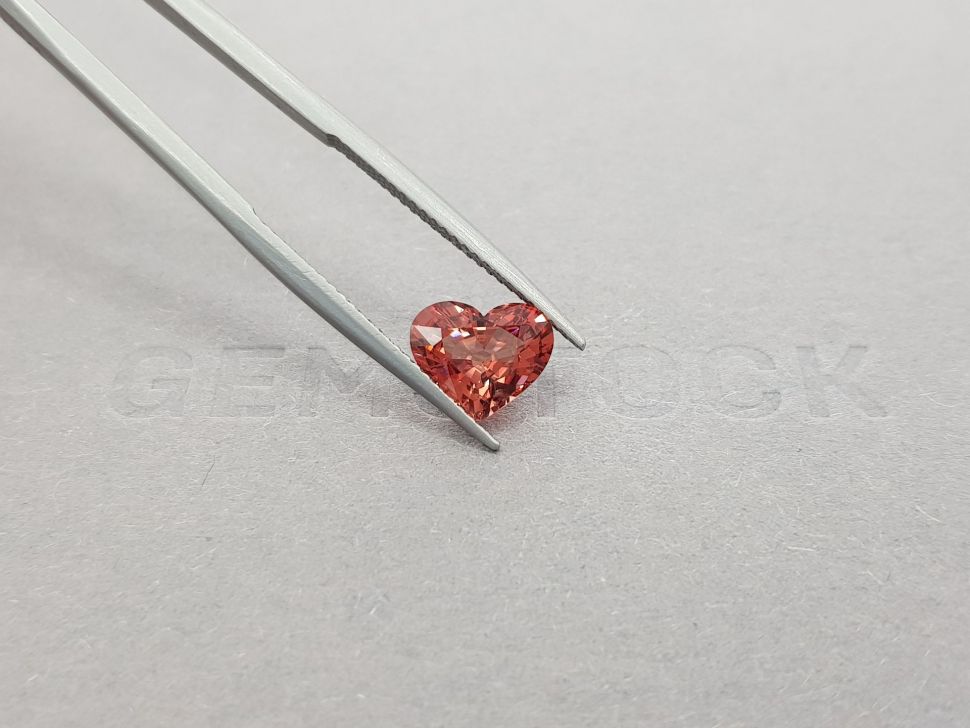 Burmese orangey red heart-cut spinel 2.12 ct, GFCO Image №4