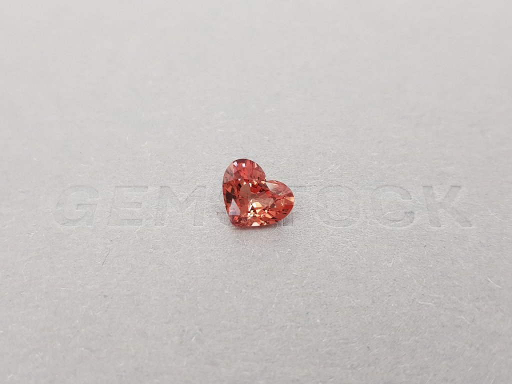 Burmese orangey red heart cut spinel 2.12 ct, GFCO Image №1