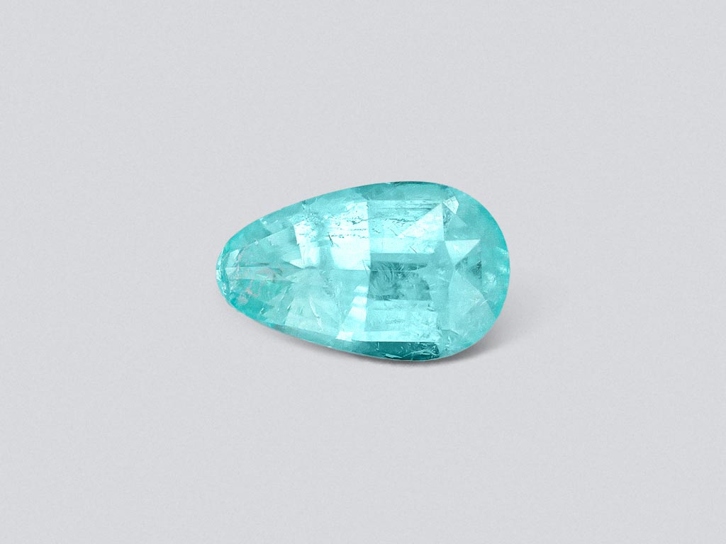 Neon blue tourmaline Paraiba from Brazil 2.40 ct in pear cut Image №1