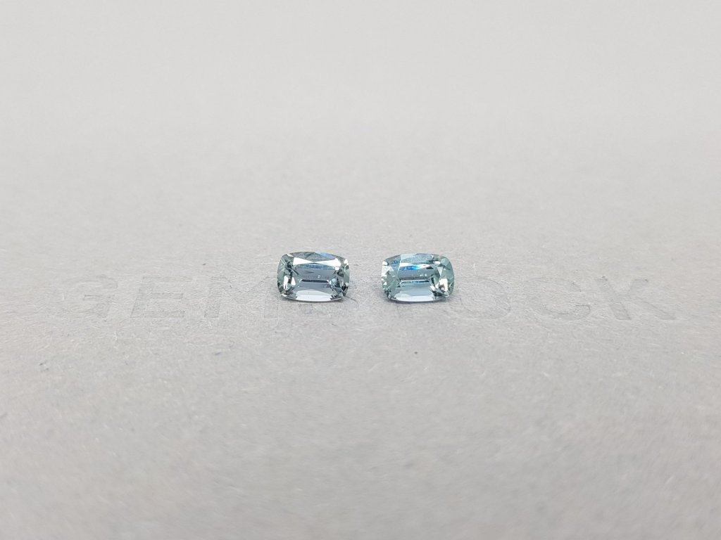 Pair of greyish blue unheated sapphires 1.31 ct, Madagascar Image №1