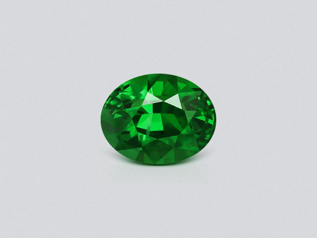 Tsavorite garnet Vivid Green oval cut 1.02 carats, Tanzania Image №1
