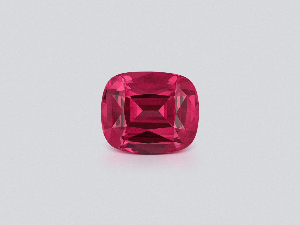 Spinel Mahenge Vibrant pink red cushion cut 3.21 carats, Tanzania   Image №1