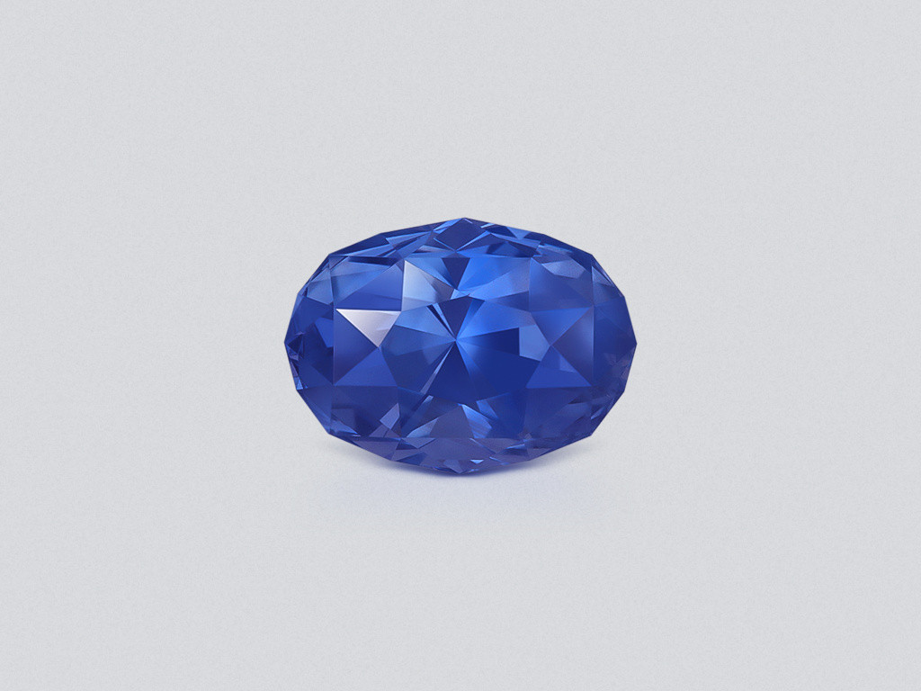 Unheated sapphire Cornflower Blue rutile silk effect oval cut 6.88 carats, Sri Lanka Image №1