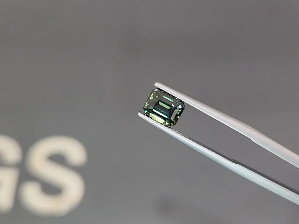 Saphir octogonal bleu sarcelle non chauffé 2,07 carats, Sri Lanka Image №3