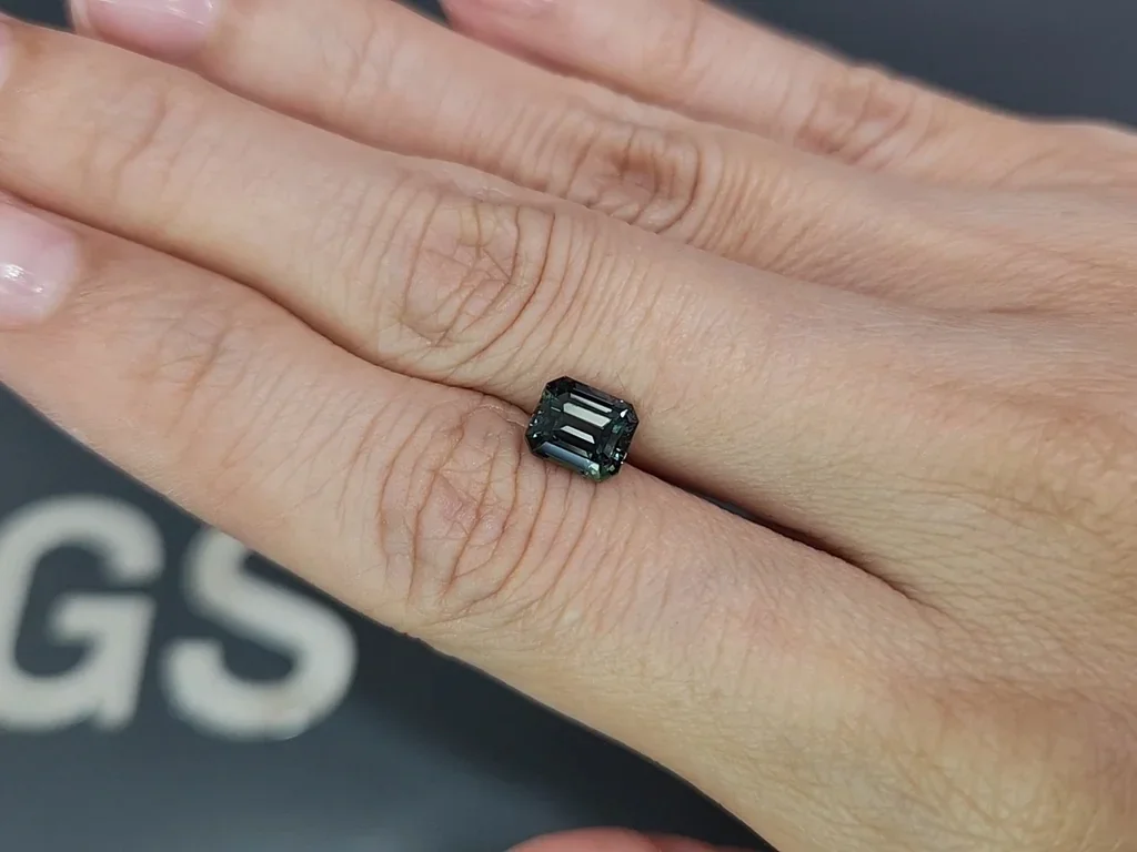 Saphir octogonal bleu sarcelle non chauffé 2,07 carats, Sri Lanka Image №2