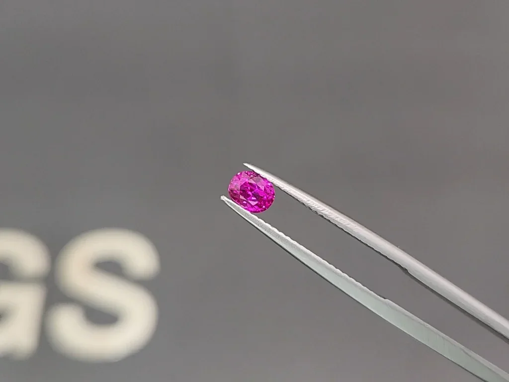 Unheated ruby oval cut 0.74 carats, Burma (Mogok) Image №3