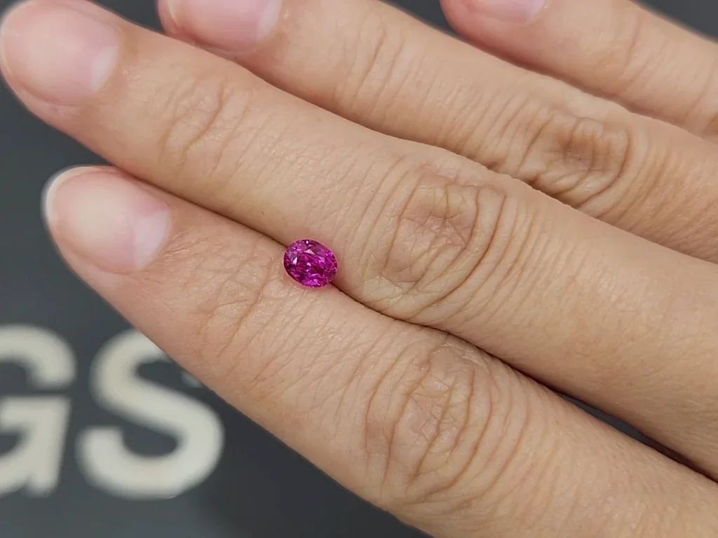 Unheated ruby oval cut 0.74 carats, Burma (Mogok) Image №2