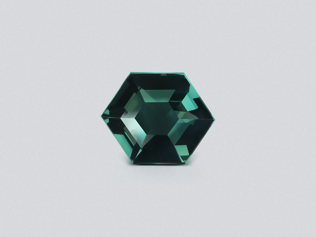 Sapphire Teal hexagon cut 1.02 carats, Madagascar Image №1