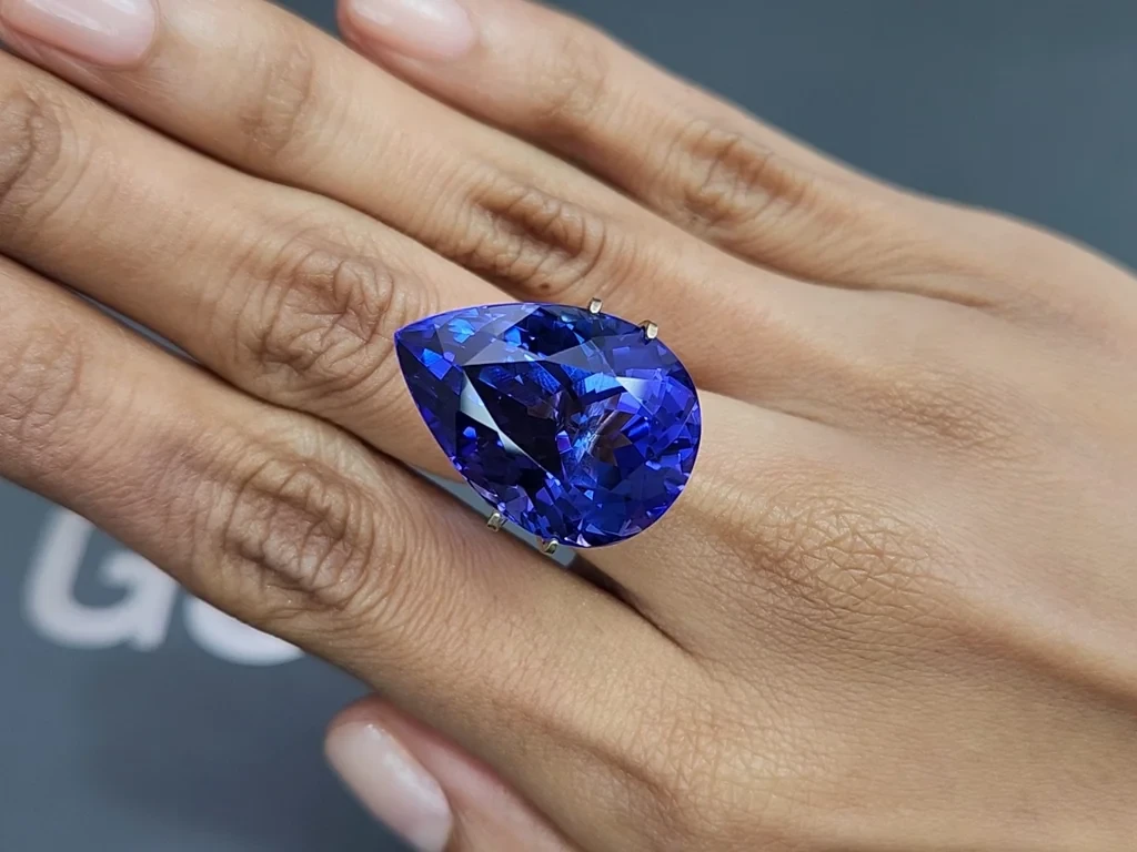 Large tanzanite pear cut 34.31 carats, Tanzania Image №5