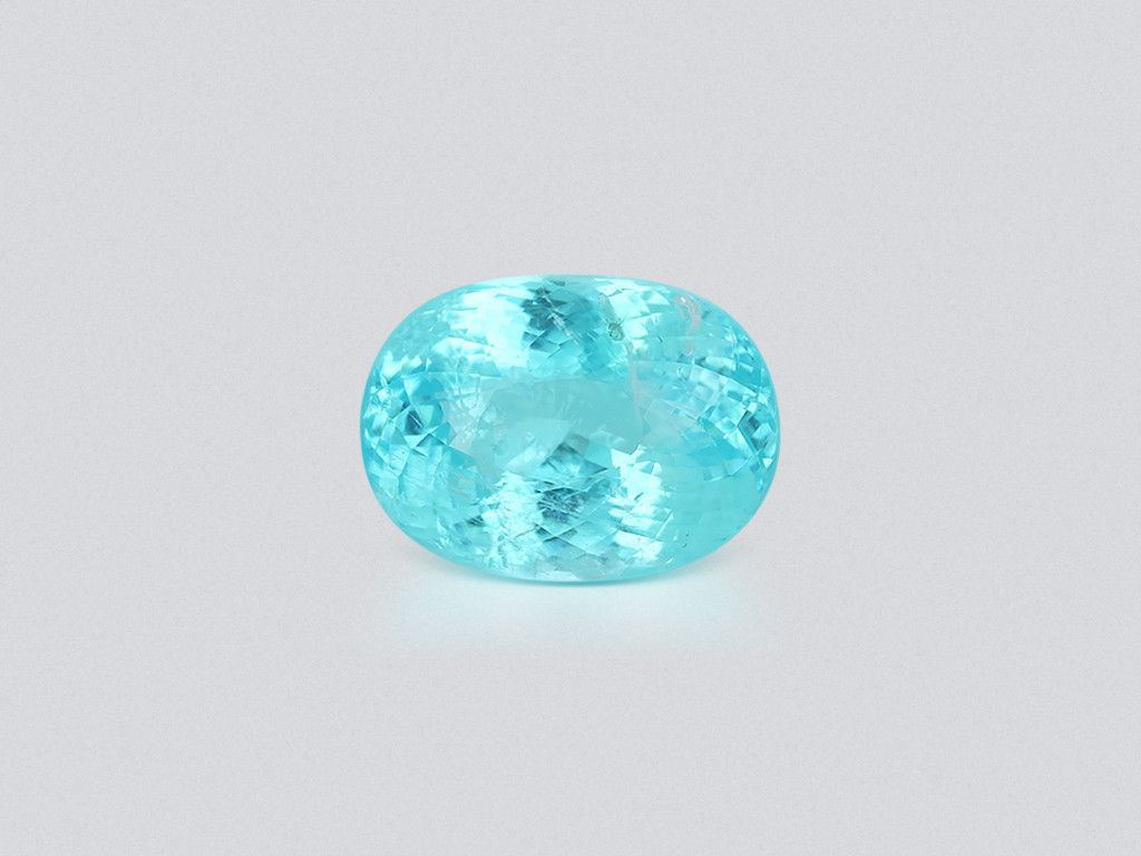 Neon Paraiba tourmaline greenish blue oval cut 9.91 carats, Mozambique Image №1