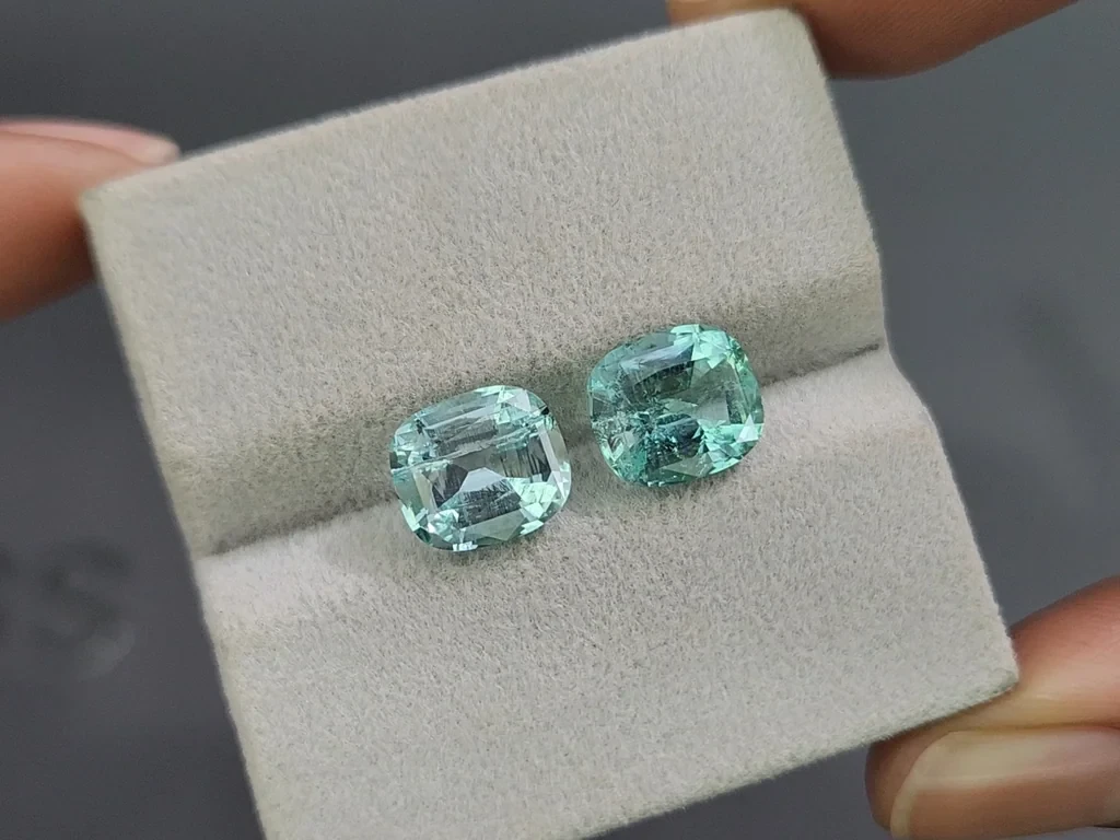 Paire aigues-marines taille coussin de 5,25 carats, Madagascar  Image №4