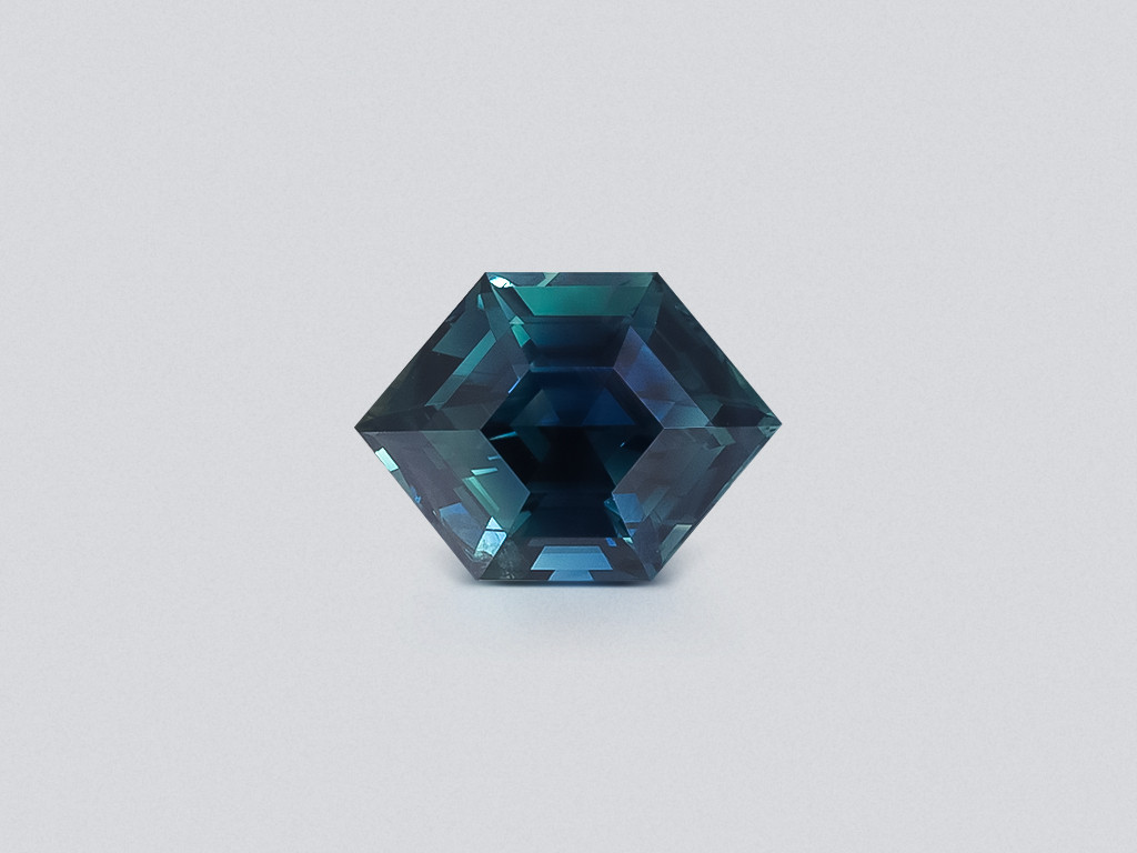 Unbehandelter saphir in Teal-farbe hexagon-schliff, 2,07 karat, Madagaskar Image №1