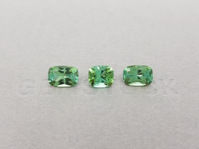 Set of mint green tourmalines 6.07 ct, Afghanistan photo