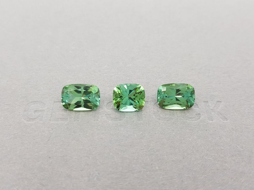 Set of mint green tourmalines 6.07 ct, Afghanistan Image №1
