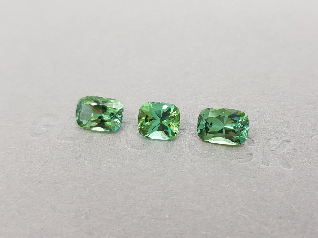 Set of mint green tourmalines 6.07 ct, Afghanistan Image №2