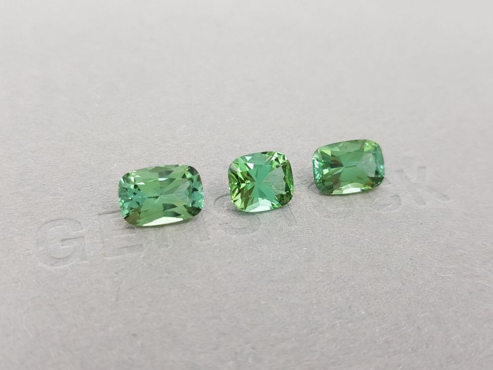 Set of mint green tourmalines 6.07 ct, Afghanistan Image №3