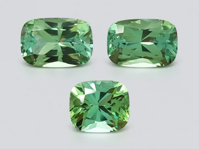 Set of mint green tourmalines 6.07 ct, Afghanistan photo