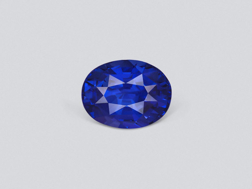 Royal Blue sapphire in oval cut 3.81 carats, Sri Lanka Image №1