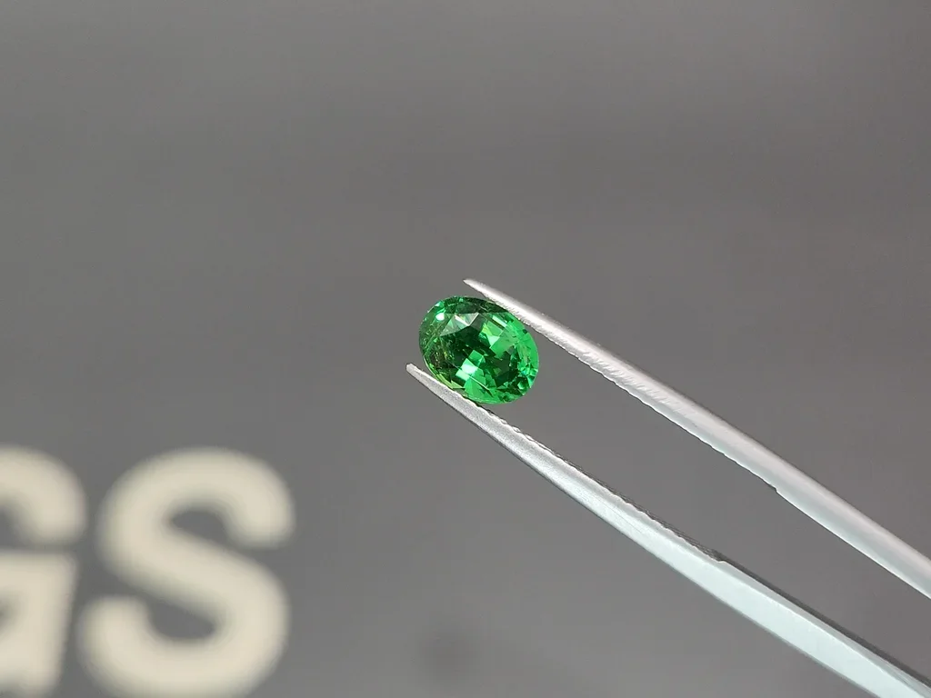 Granate tsavorita de talla ovalada verde intenso de 1,50 quilates, Tanzania  Image №3