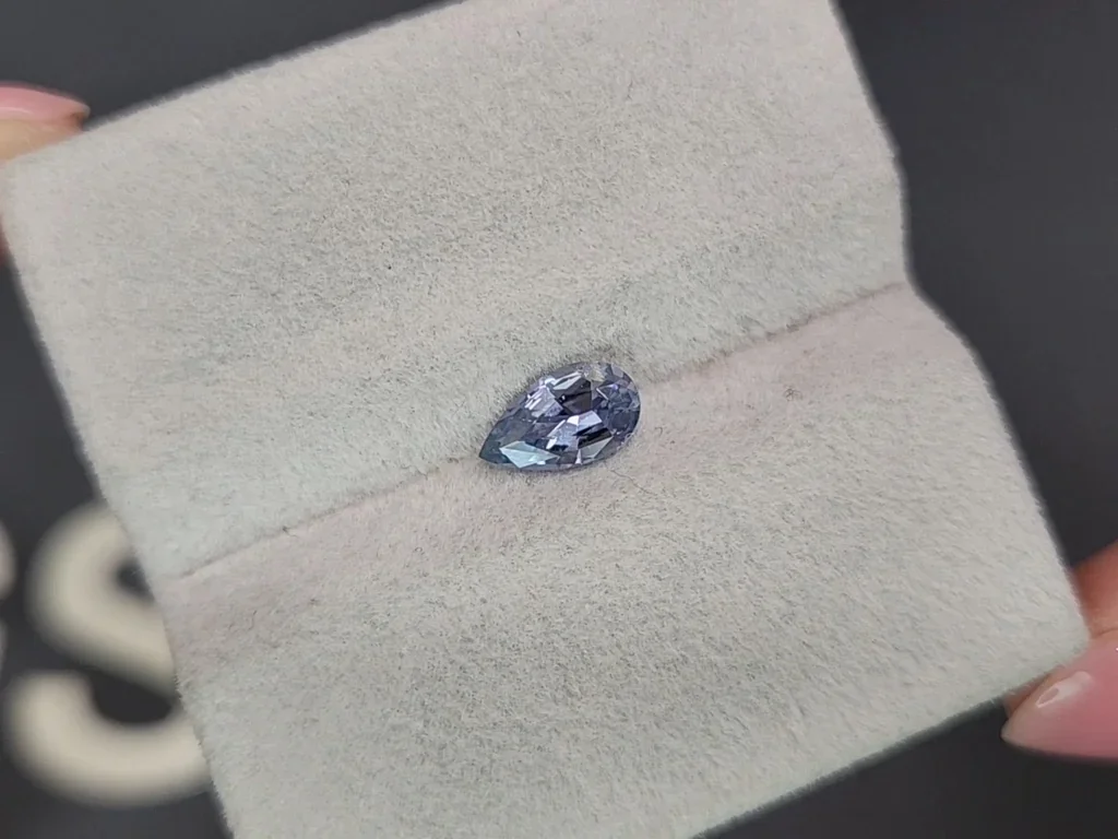 Unheated blue sapphire pear cut 1.01 carats, Madagascar Image №4