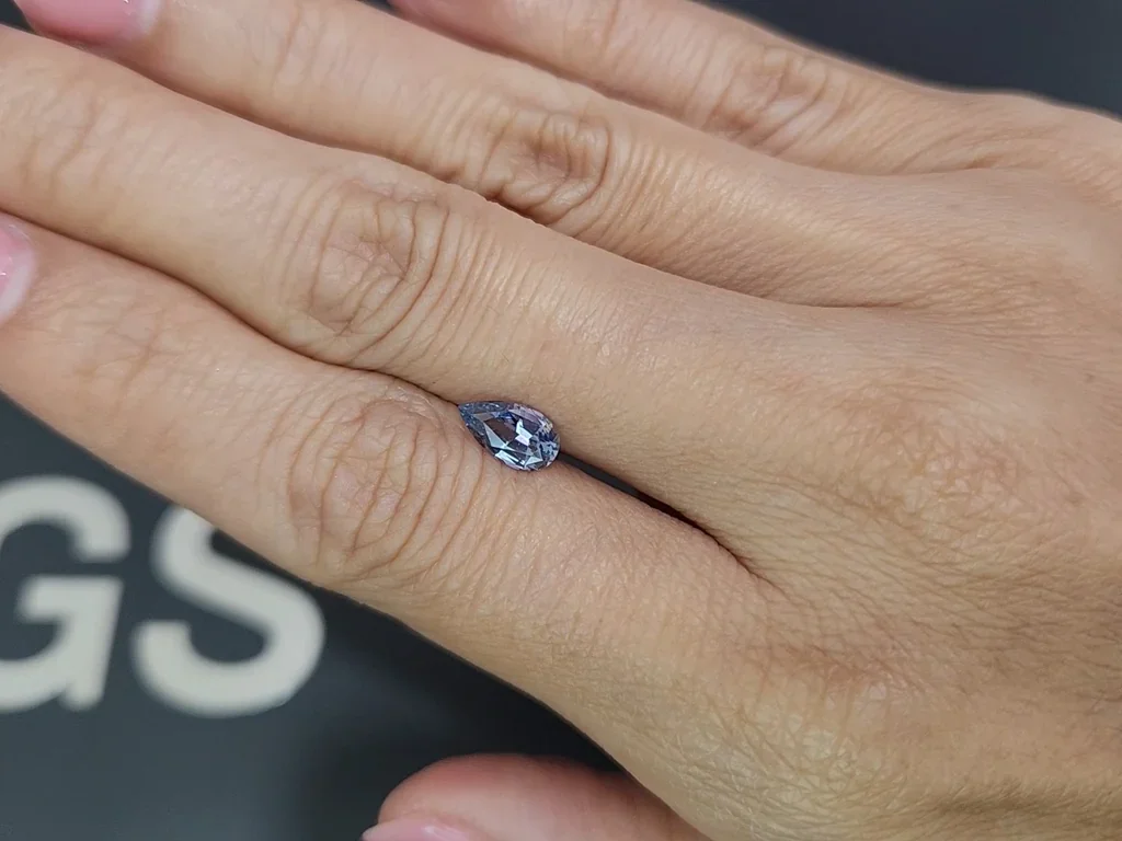 Unheated blue sapphire pear cut 1.01 carats, Madagascar Image №2