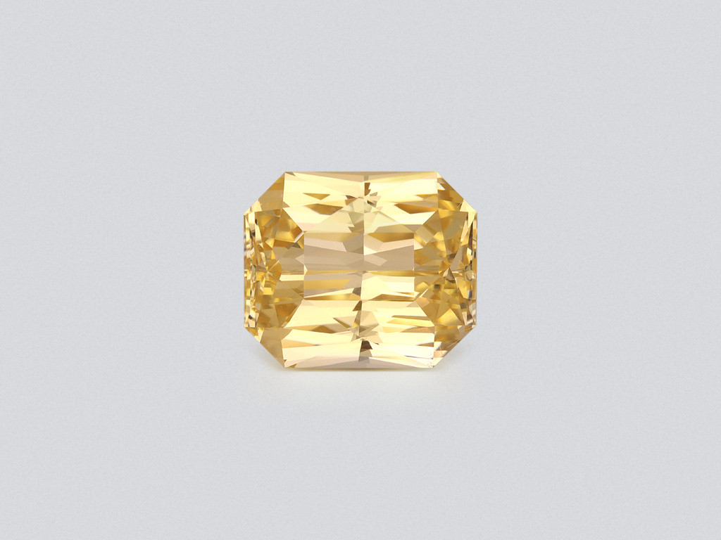 Saphir jaune pastel taille radiant non chauffé, 10,25 carats, Sri Lanka Image №1