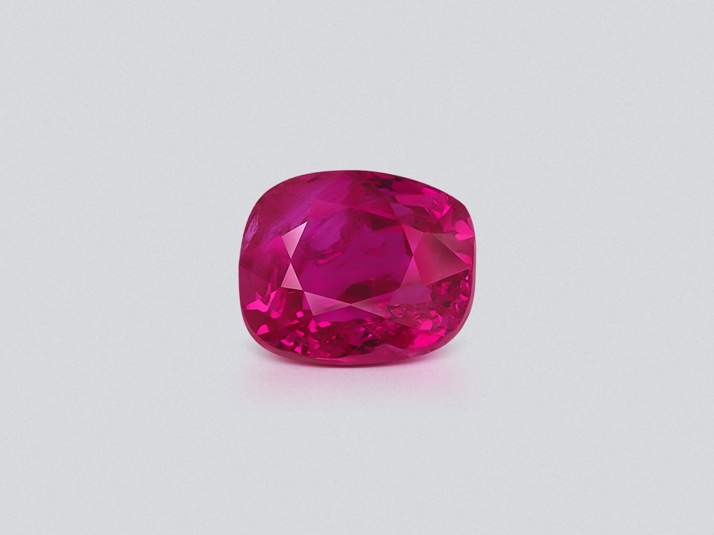 Unheated red ruby cushion cut 1.07carats, Burma (Mogok) Image №1
