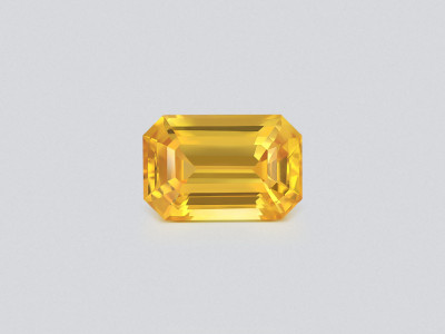 Leuchtend gelber saphir im achteckschliff, 5,01 carats, Sri Lanka photo