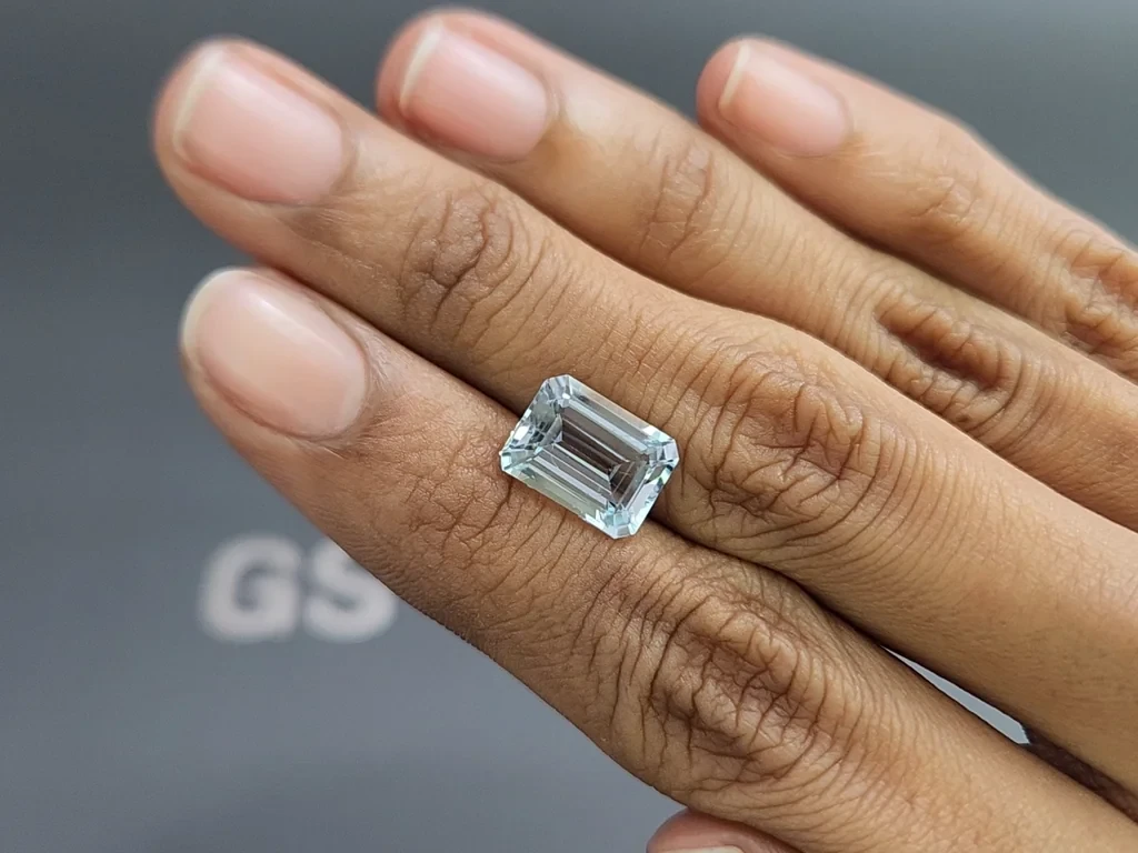 Achteckig geschliffener aquamarin 3,85 karat, Madagaskar  Image №2