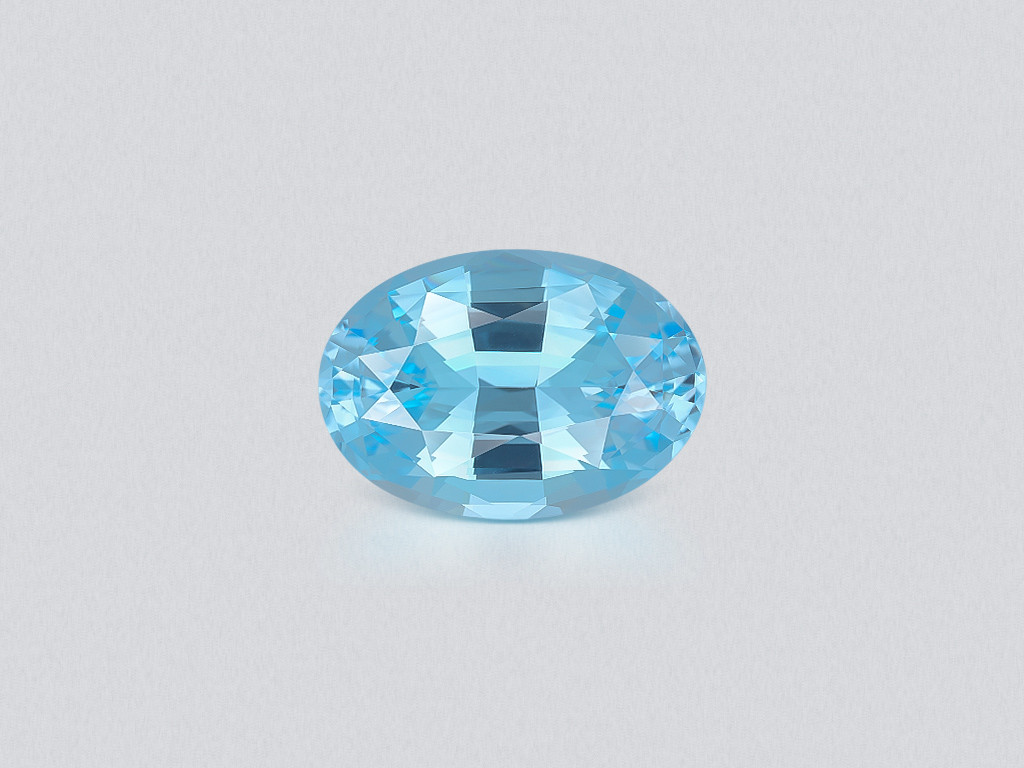 Topaz Sky Blue high precision oval cut 10.97 carats, Madagascar Image №1