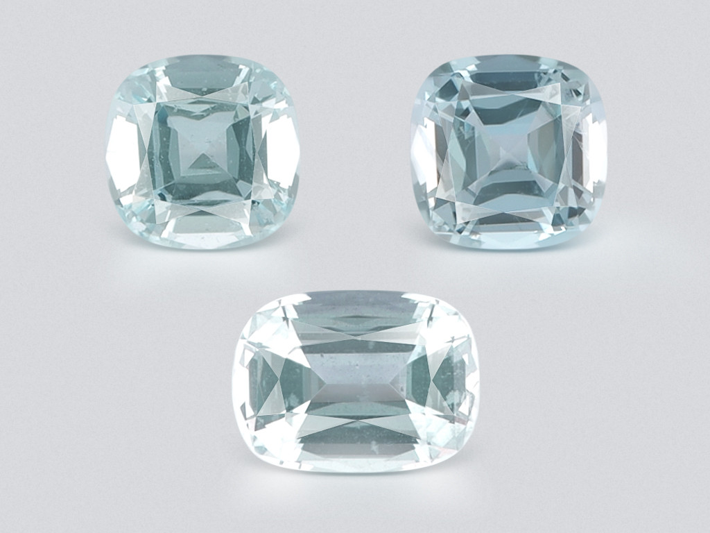Ensemble aigues-marines taille coussin de 4,57 carats, Madagascar Image №1