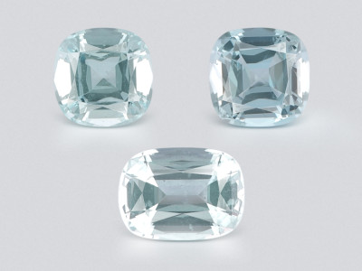 Ensemble aigues-marines taille coussin de 4,57 carats, Madagascar photo