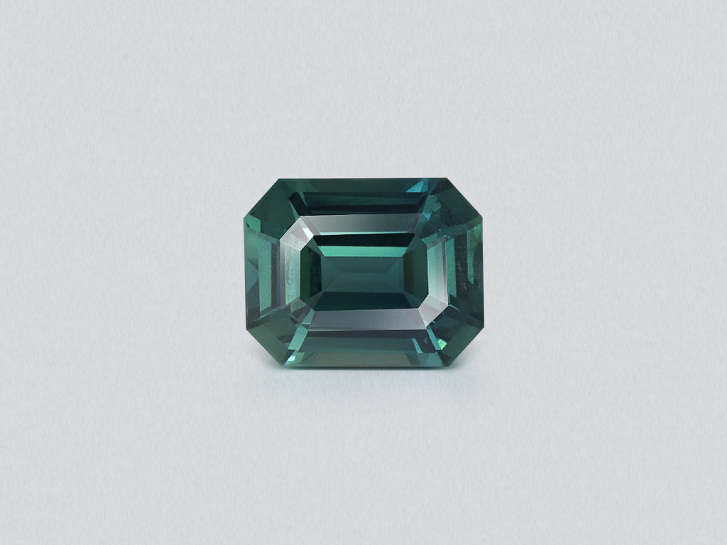 Onverhitte Teal saffier in radiant-slijping 1,03 karat,  Madagascar Image №1