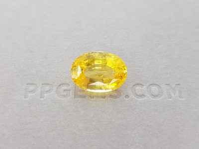 Unheated yellow sapphire 8.55 ct, Sri Lanka, GRS photo