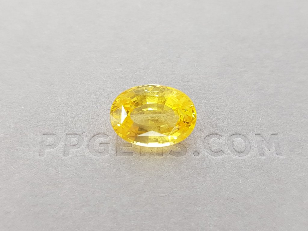 Unheated yellow sapphire 8.55 ct, Sri Lanka, GRS Image №3
