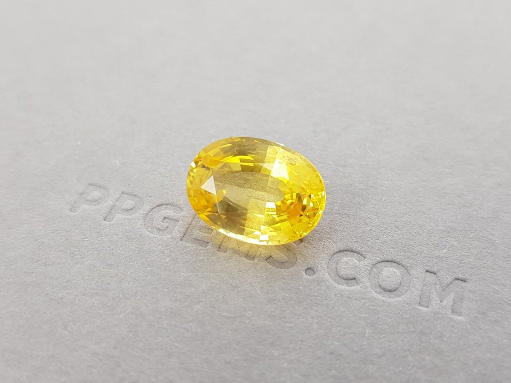 Unheated yellow sapphire 8.55 ct, Sri Lanka, GRS Image №4