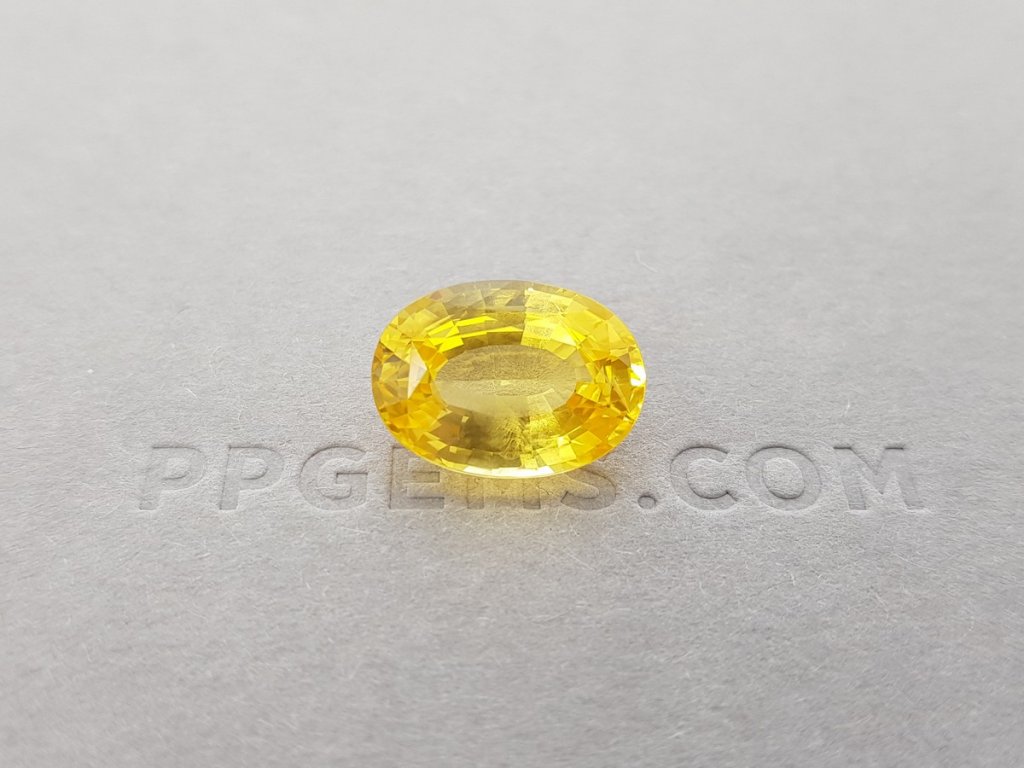 Unheated yellow sapphire 8.55 ct, Sri Lanka, GRS Image №5