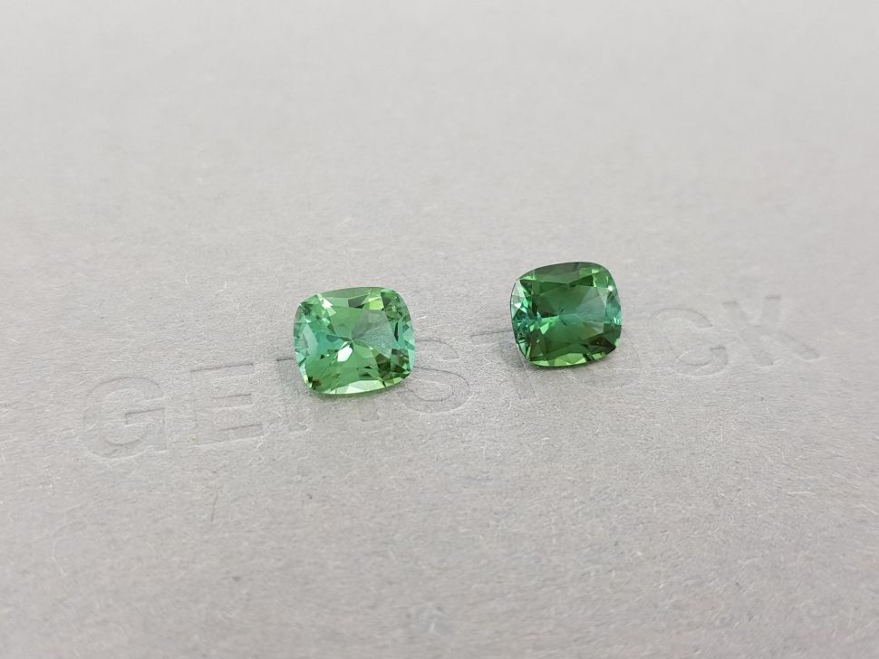 Pair of mint green tourmalines 3.33 ct, Afghanistan, ICA Image №3