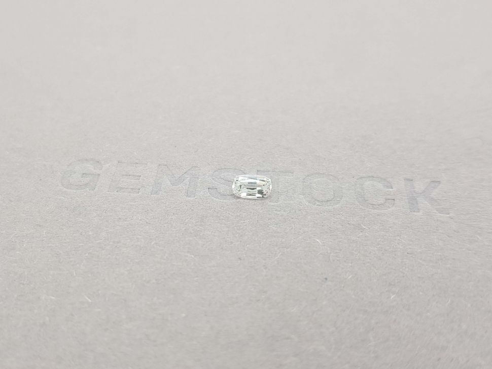 Unheated colorless cushion cut sapphire 0.34 carats Image №3