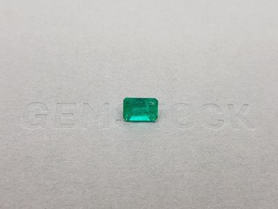 Colombian octagon emerald 0.97 ct, Vivid Green photo