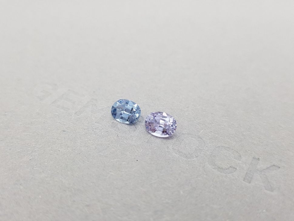 Pair of unheated blue and lavender sapphires 1.27 ct, Madagascar Image №3